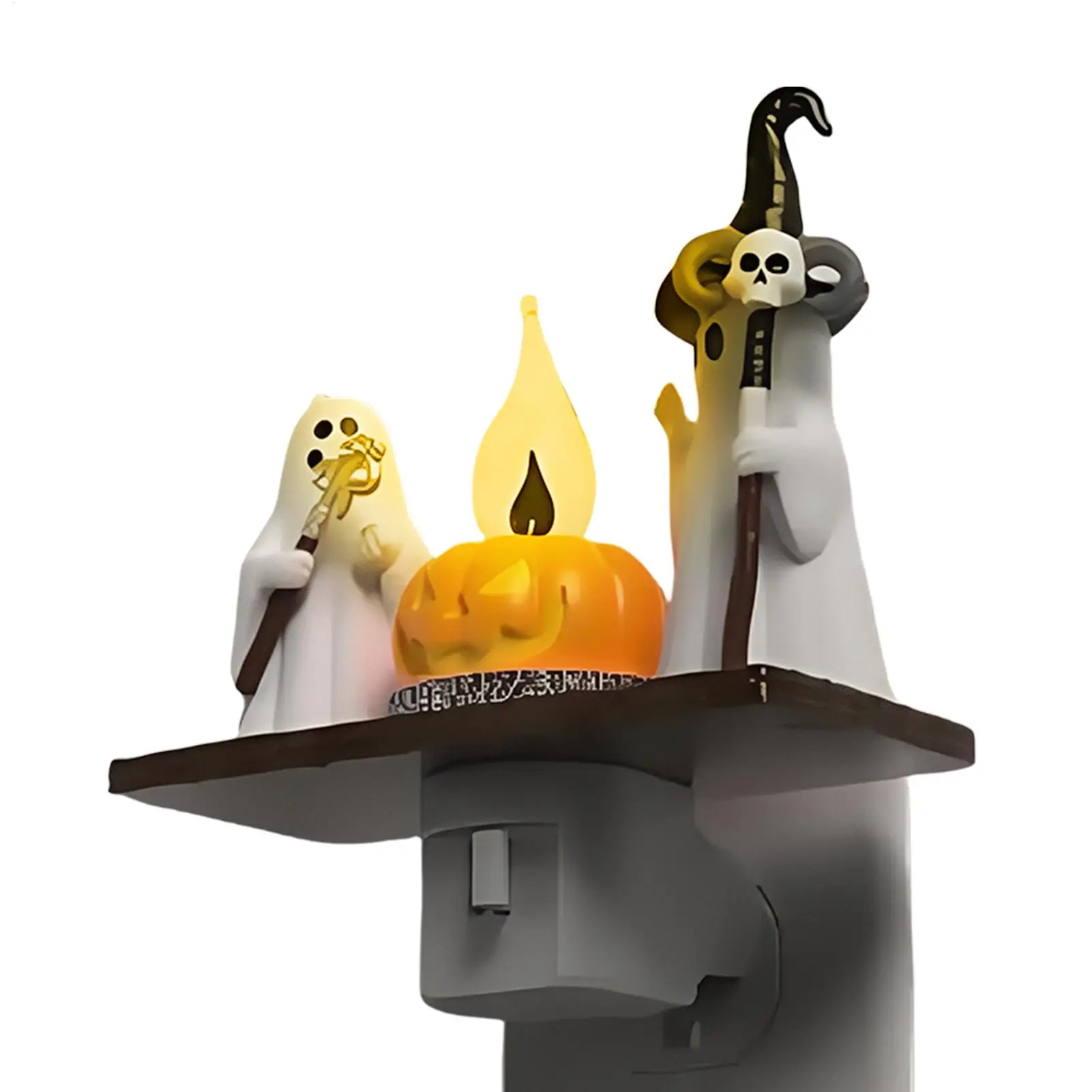 Halloween Ghost Campfire Nightlight Ghost Campfire Flickering Night Light Plug in Resin LED Fire Candlestick Lamp Ornaments
Halloween Ghost Campfire Nightlight Ghost Campfire Flickering Night Light Plug in Resin LED Fire Candlestick Lamp Ornaments