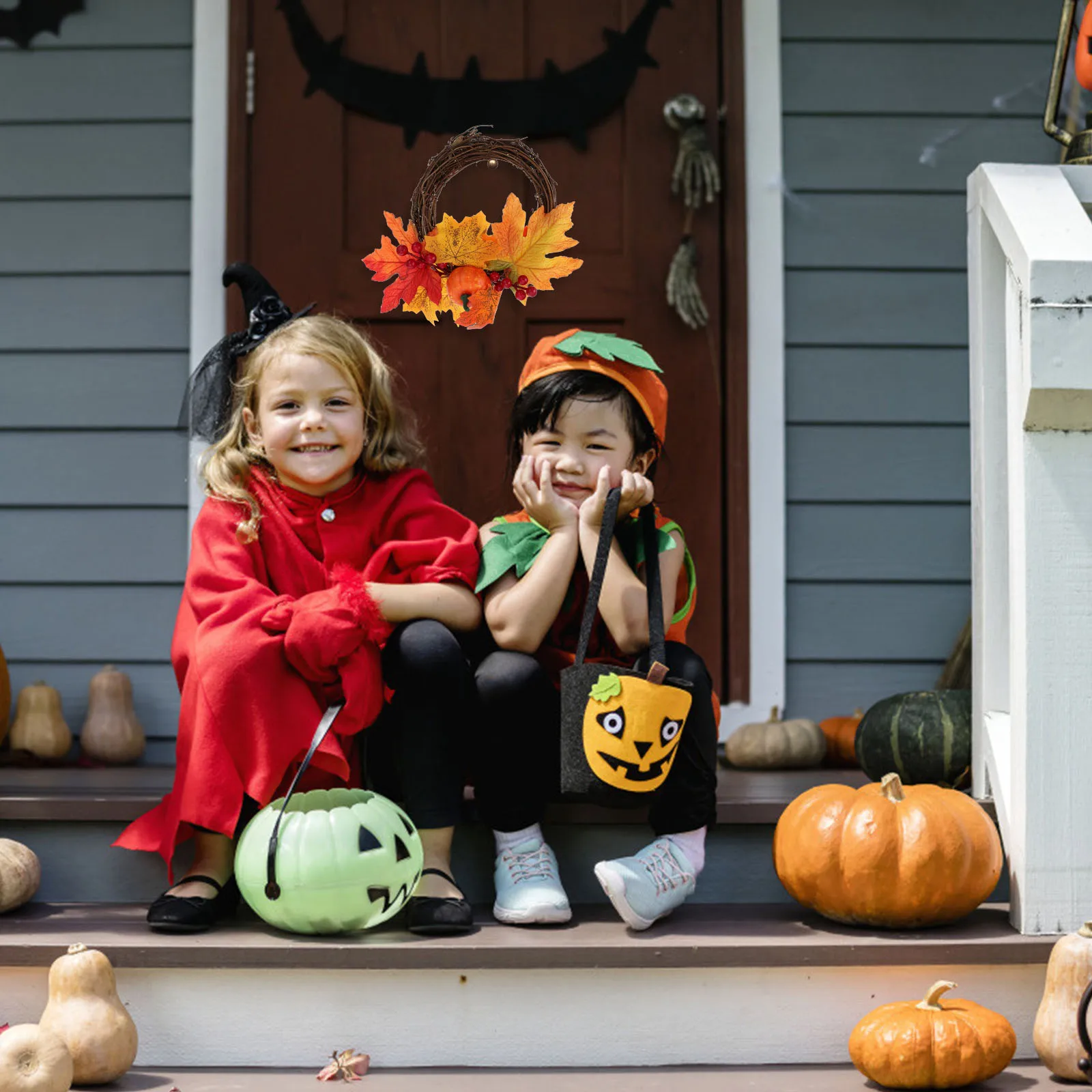 Garland Decoration Artificial Pumpkin Wreath Decorations Thanksgiving Day Maple Leaf Halloween Leaves Wreaths Rattan
Garland Decoration Artificial Pumpkin Wreath Decorations Thanksgiving Day Maple Leaf Halloween Leaves Wreaths Rattan
