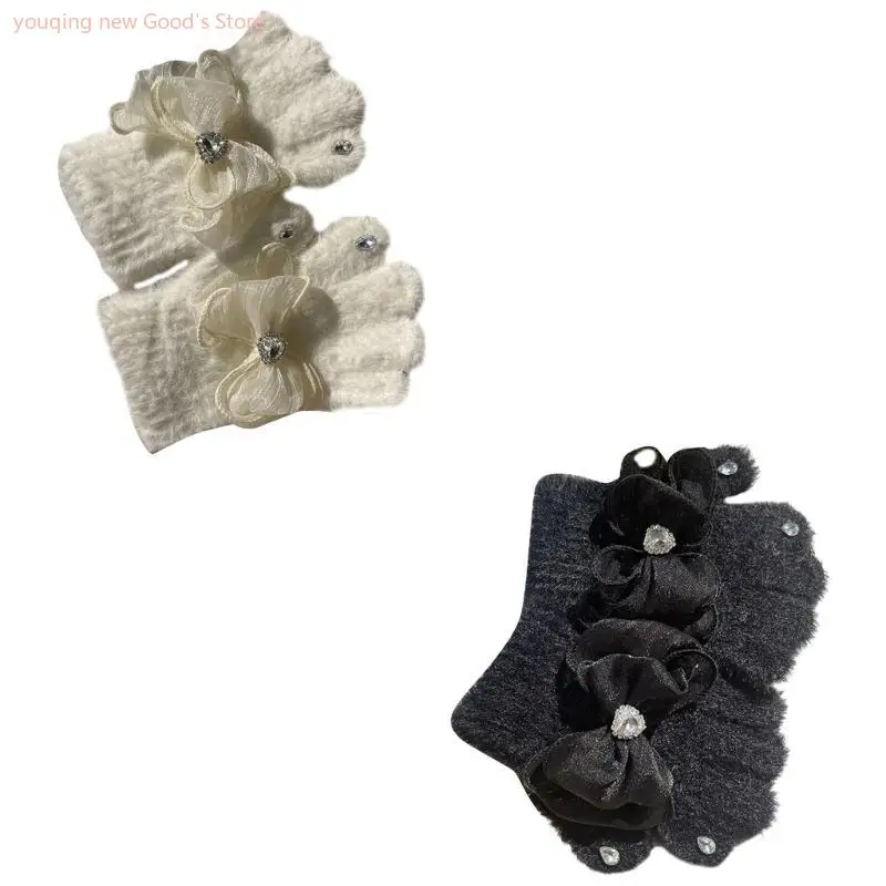 49ME Winter Knit Gloves with Rhinestone&Bowknot Children Full Finger Gloves Thicken Outdoor Cycling Skiing Gloves Keep Warm
49ME Winter Knit Gloves with Rhinestone&Bowknot Children Full Finger Gloves Thicken Outdoor Cycling Skiing Gloves Keep Warm