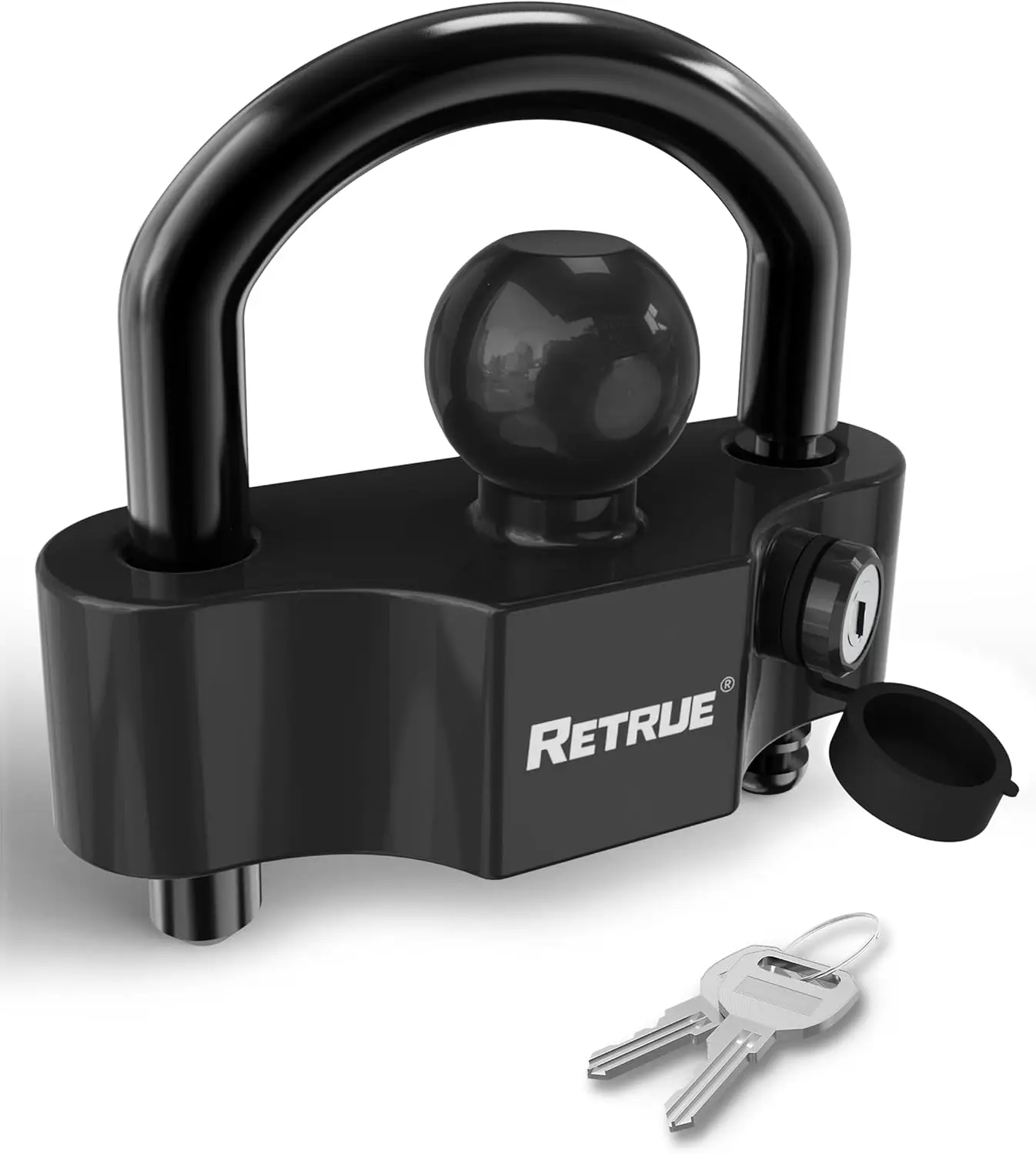 Universal Trailer Coupler Lock, Adjustable Security Heavy-Duty Steel Fits 1-7/8", 2", 2-5/16" Couplers, Rustproof Weatherproof
Universal Trailer Coupler Lock, Adjustable Security Heavy-Duty Steel Fits 1-7/8", 2", 2-5/16" Couplers, Rustproof Weatherproof