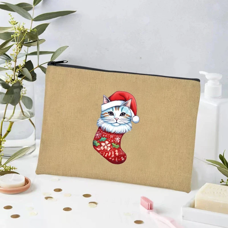 Christmas Cat Cute Print Toiletry Bag Organizer Perfume Lipstick Cosmetic Bags Storage Zipper Pencil Case Wallet Xmas Party Gift
Christmas Cat Cute Print Toiletry Bag Organizer Perfume Lipstick Cosmetic Bags Storage Zipper Pencil Case Wallet Xmas Party Gift