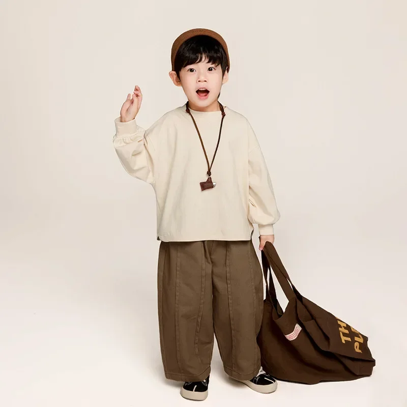 Girls cotton base Tees Kids Tops Spring Boys solid color long sleeve loose T shirts
Girls cotton base Tees Kids Tops Spring Boys solid color long sleeve loose T shirts