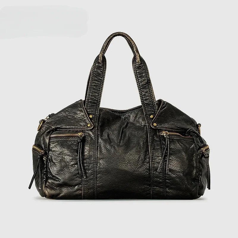 Women's fashion retro old motorcycle bag large capacity washed Y2K hot girl shoulder messenger bag
Women's fashion retro old motorcycle bag large capacity washed Y2K hot girl shoulder messenger bag