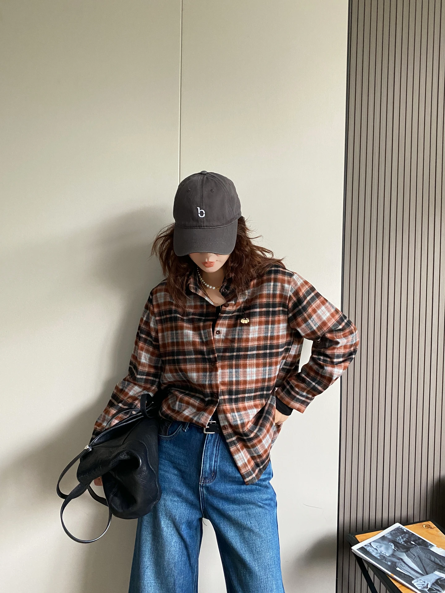 Casual Sle Embroidered Plaid irt Women's Loose Fit Long Sve Pumpkin Pattern Top Spring New Arrival Outerwear
Casual Sle Embroidered Plaid irt Women's Loose Fit Long Sve Pumpkin Pattern Top Spring New Arrival Outerwear