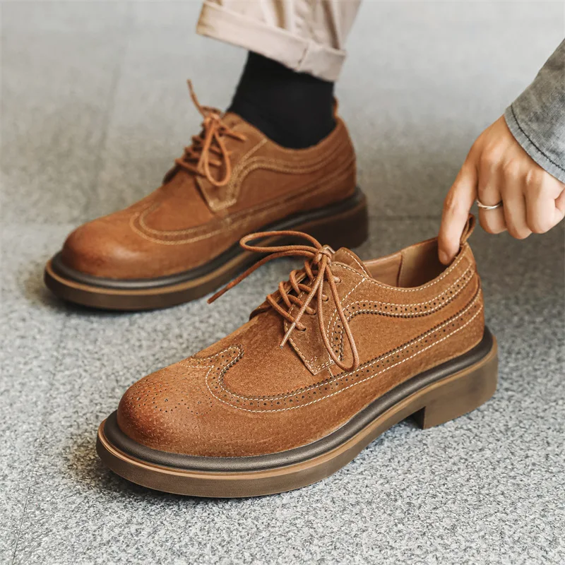 2025 Brogue Shoes Thick soled shoes Fashionable British style Outdoor leisure business party Daily office youth shoes
2025 Brogue Shoes Thick soled shoes Fashionable British style Outdoor leisure business party Daily office youth shoes