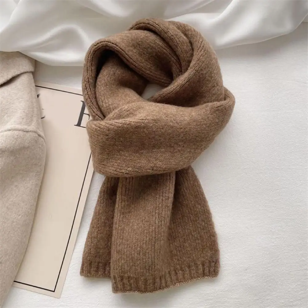Comfortable Scarf Cozy Solid Color Knitting Scarf for Women Thickened Warm Neck Wrap for Weather Outfit Accessory Knit Scarf
Comfortable Scarf Cozy Solid Color Knitting Scarf for Women Thickened Warm Neck Wrap for Weather Outfit Accessory Knit Scarf