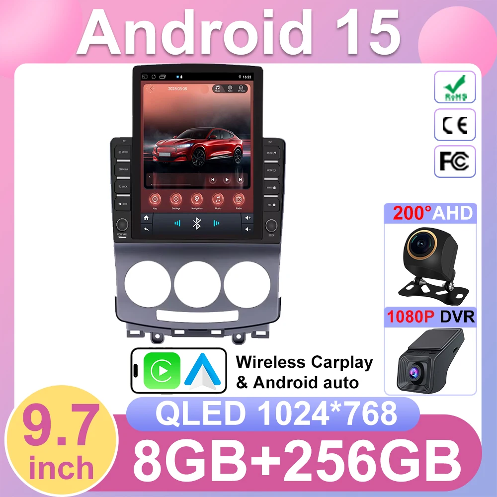 9.7 INCH For Mazda 5 2005-2010 GPS Navigation Android Car Radio Stereo Multimedia Player GPs Video Head Screen Dash Cam 5G Wifi
9.7 INCH For Mazda 5 2005-2010 GPS Navigation Android Car Radio Stereo Multimedia Player GPs Video Head Screen Dash Cam 5G Wifi