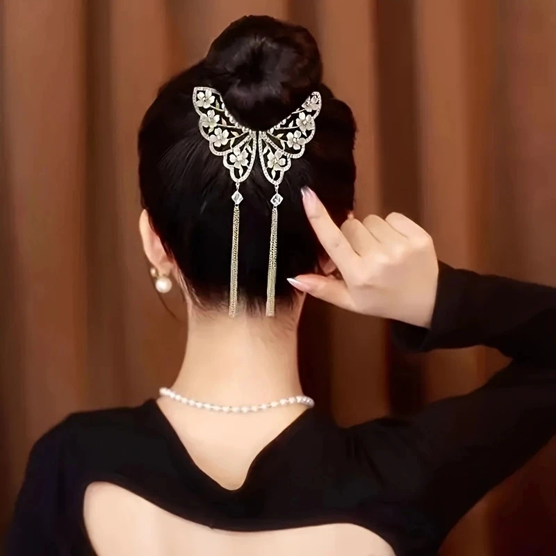 1pc zinc alloy rhinestone imitation pearl hair ornament, high-end elegant tassel headpiece, delicate ball hair clip, suitable fo
1pc zinc alloy rhinestone imitation pearl hair ornament, high-end elegant tassel headpiece, delicate ball hair clip, suitable fo