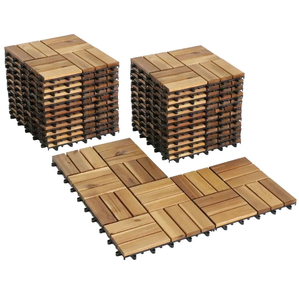 Acacia Wood Flooring Interlocking Deck Tiles for Patio Decor-Waterproof Indoor & Outdoor Decor - Balcony Garden Decking Tile
Acacia Wood Flooring Interlocking Deck Tiles for Patio Decor-Waterproof Indoor & Outdoor Decor - Balcony Garden Decking Tile