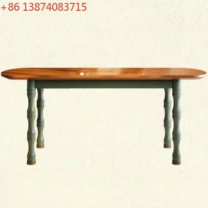 Solid wood dining table French retro small apartment household medieval style simple ash wood medieval dining table green
Solid wood dining table French retro small apartment household medieval style simple ash wood medieval dining table green