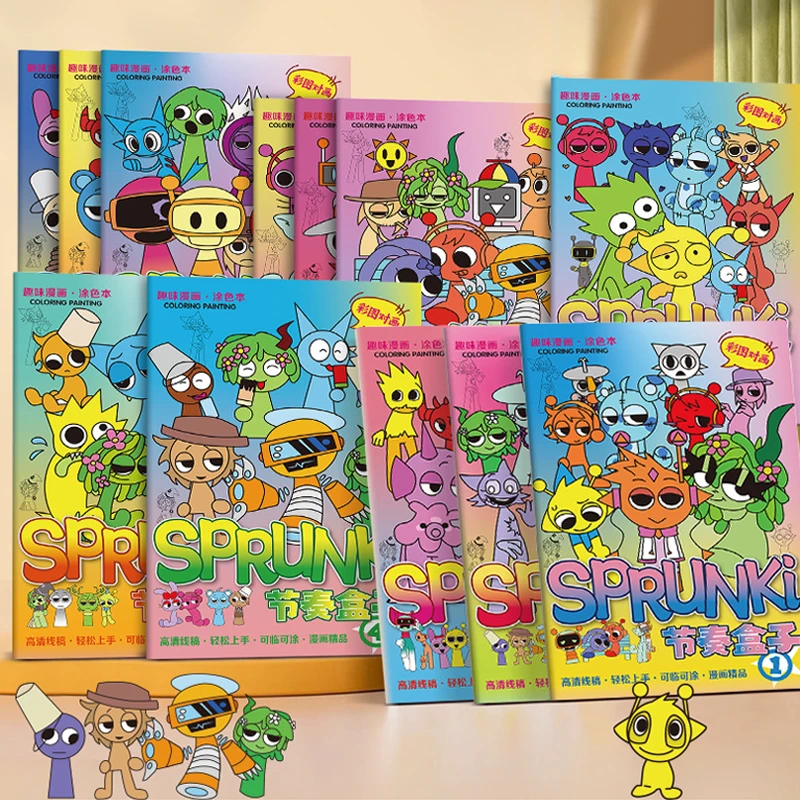 12pcs Sprunki Coloring Books Anime Game Tracing Figures Kids Coloring Drawings Stationery Books Creative Stick Figures Gift
12pcs Sprunki Coloring Books Anime Game Tracing Figures Kids Coloring Drawings Stationery Books Creative Stick Figures Gift