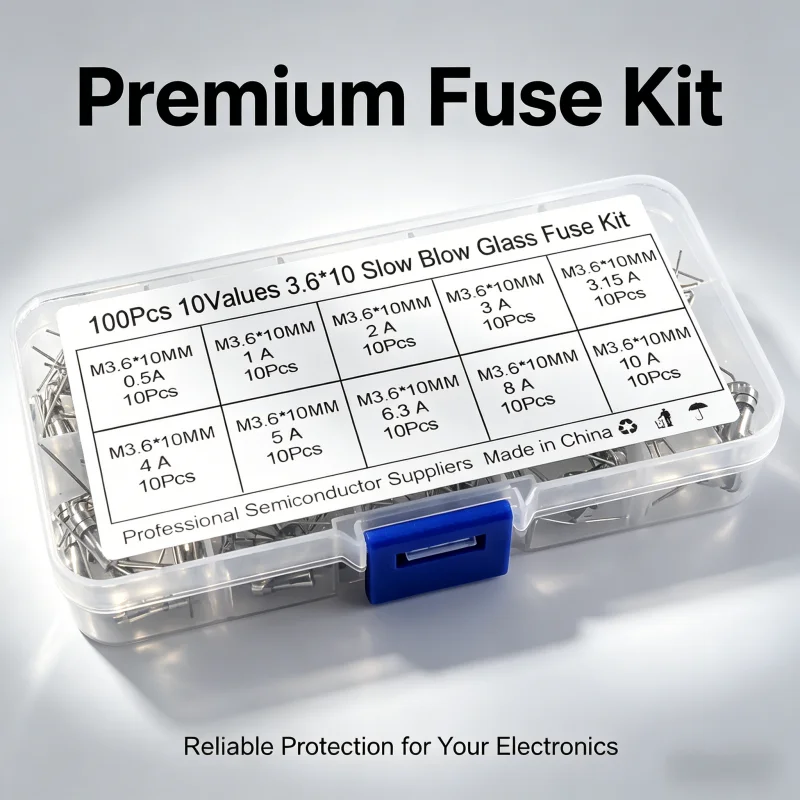 100PCS 10 Values 3.6x10MM Glass Fuse With Pin 0.5A-10A 250V Fast Blow Through Hole Fuse Assortment Kit for Electronic Repair DIY
100PCS 10 Values 3.6x10MM Glass Fuse With Pin 0.5A-10A 250V Fast Blow Through Hole Fuse Assortment Kit for Electronic Repair DIY