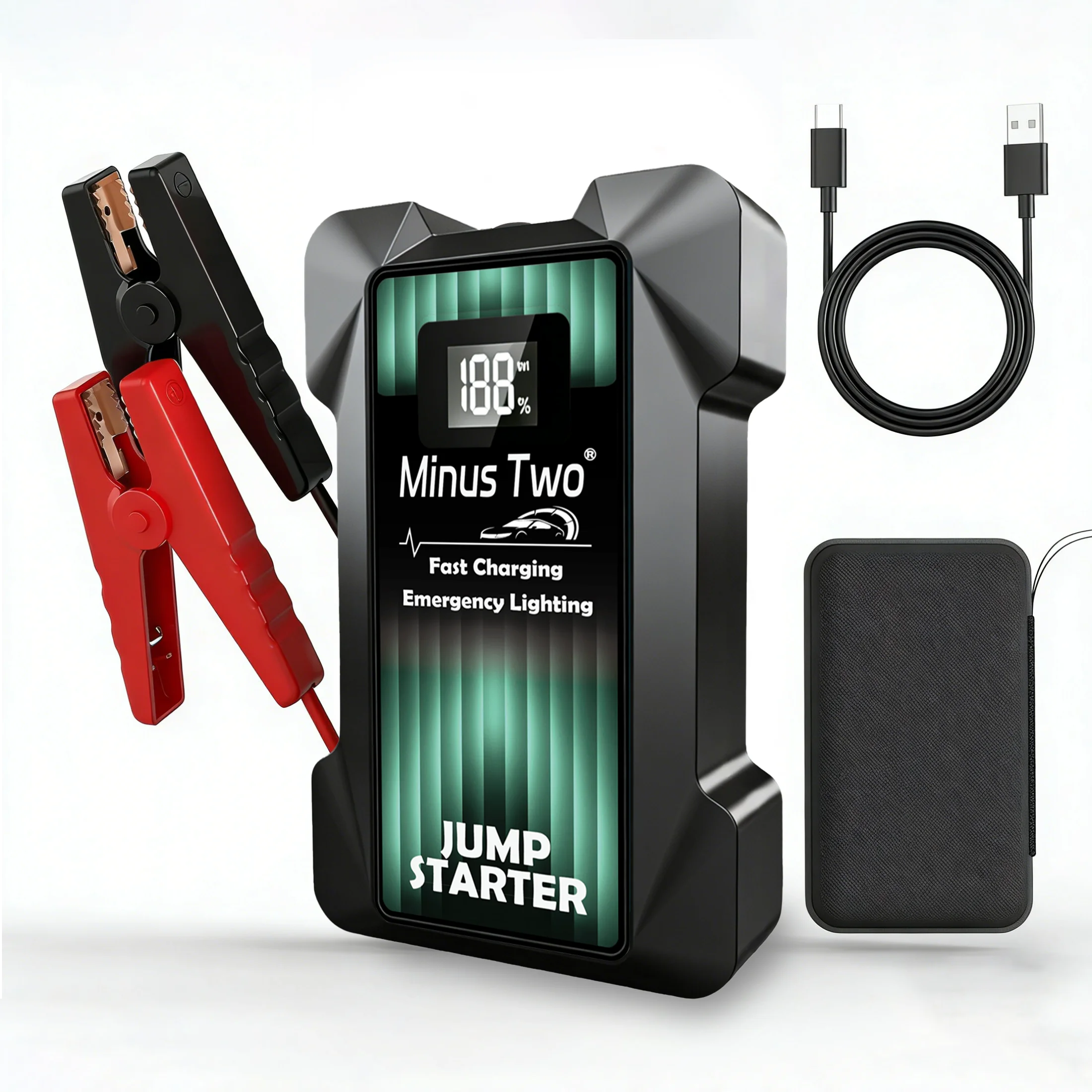 12V Portable Car Jump Starter – Fast Charging Power Bank & Emergency Lighting Battery Booster
12V Portable Car Jump Starter – Fast Charging Power Bank & Emergency Lighting Battery Booster