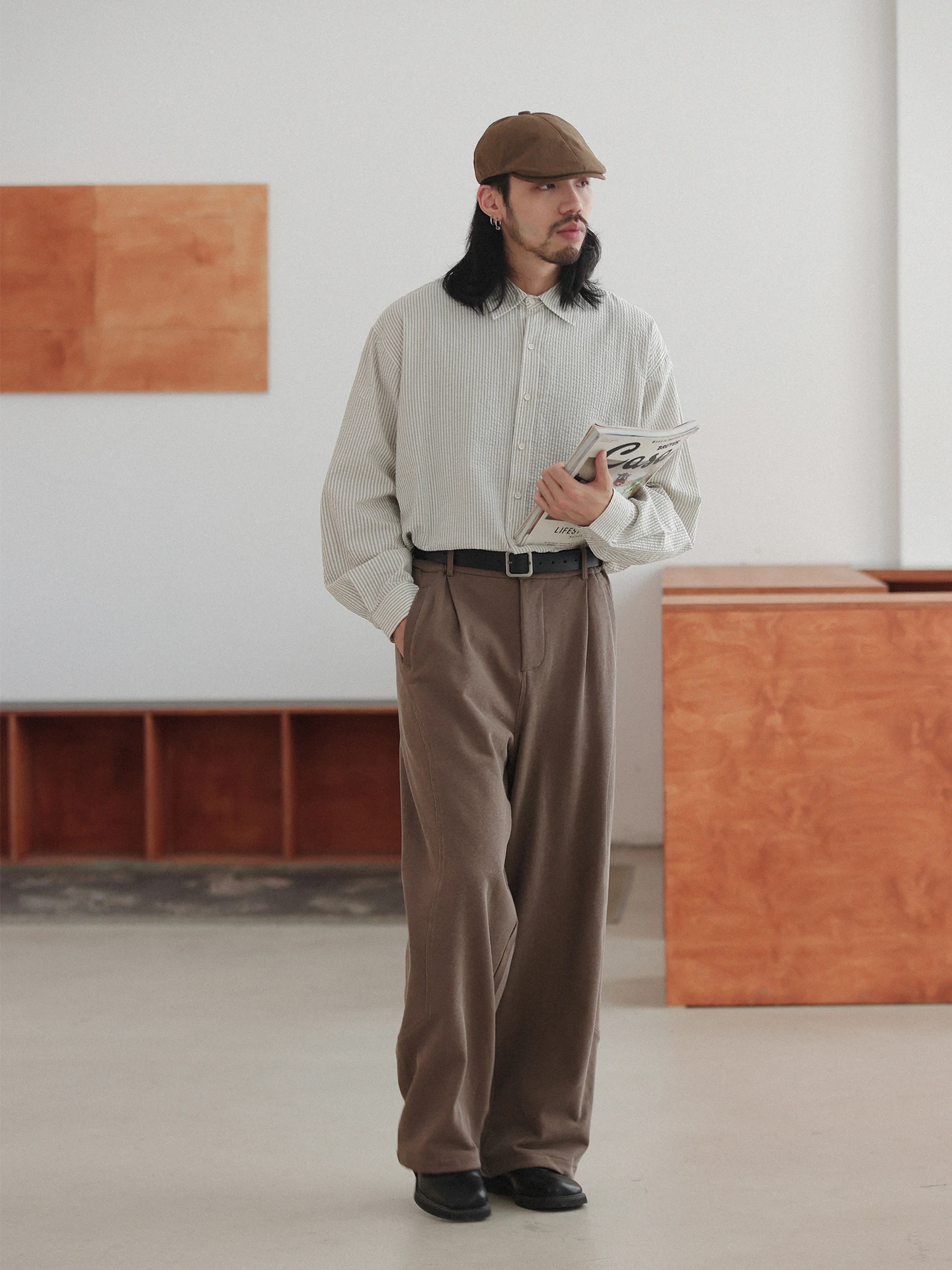 Мужская дышащая хлопковая рубашка NOEARS свободного кроя с длинным рукавом, винтажная, белая в полоску, с текстурой, стандартной длины
Мужская дышащая хлопковая рубашка NOEARS свободного кроя с длинным рукавом, винтажная, белая в полоску, с текстурой, стандартной длины