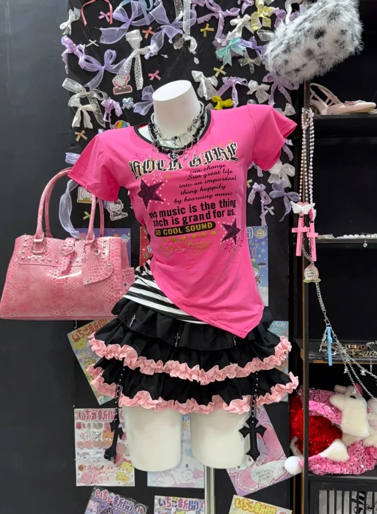 Women Gothic Punk Matching Outfits Harajuku Subculture Y2k Crop Top Mini Skirt Suit Vintage Street Style 2 Piece Clothing Sets
Women Gothic Punk Matching Outfits Harajuku Subculture Y2k Crop Top Mini Skirt Suit Vintage Street Style 2 Piece Clothing Sets