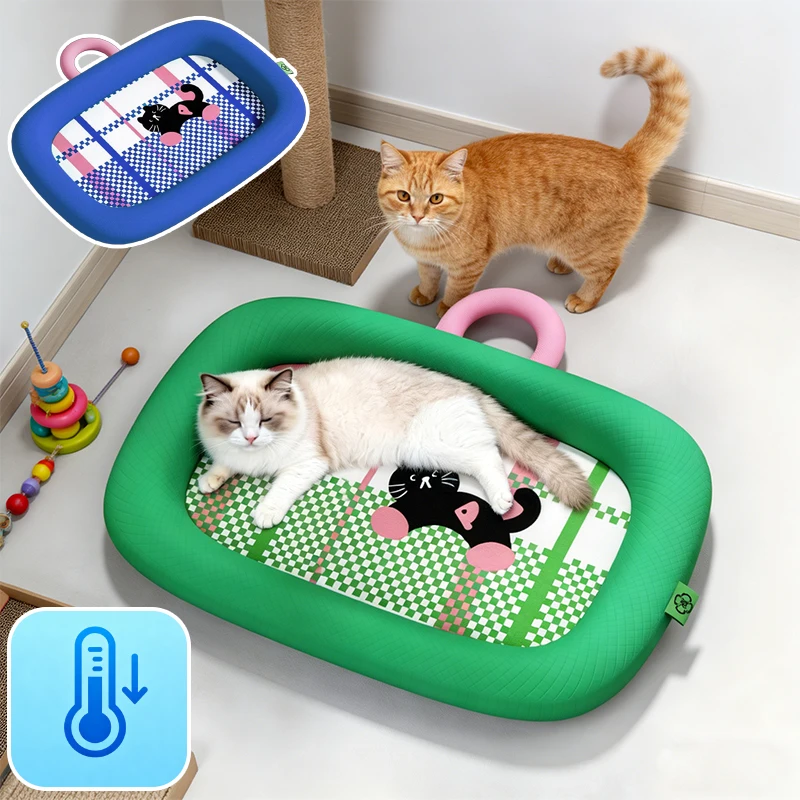Ice Silk Pet Nest Cartoon Cute Summer Cooling Cat Dog Mat Breathable Non Slip Sleeping Pad with Neck Protection for Cat Puppy
Ice Silk Pet Nest Cartoon Cute Summer Cooling Cat Dog Mat Breathable Non Slip Sleeping Pad with Neck Protection for Cat Puppy