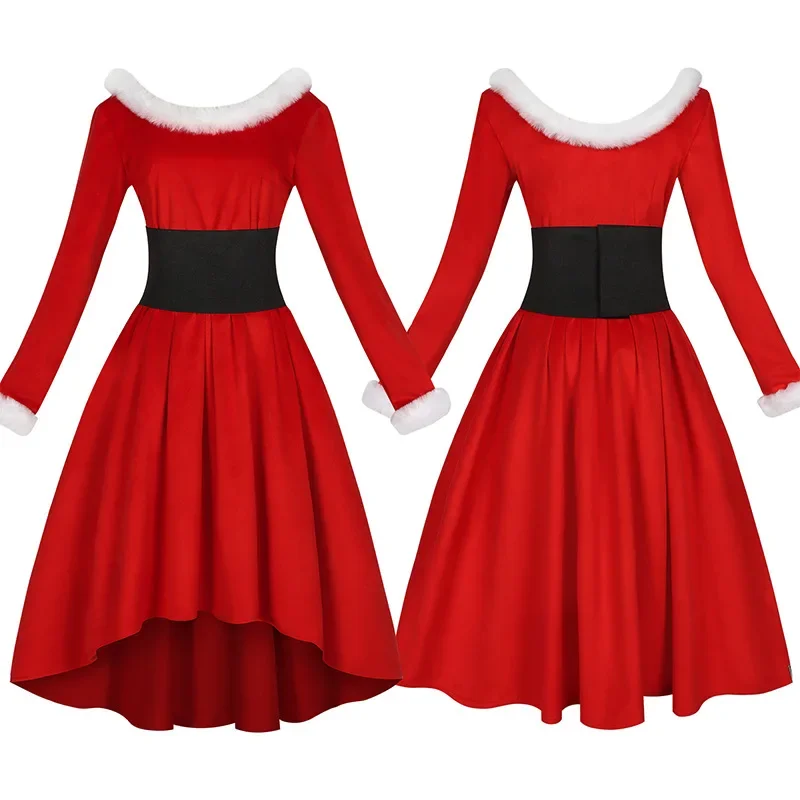 In Stock 2024 Women's Christmas Dress Long Sleeve Round Neck Sexy Xmas Winter Dress Furry Collar New Year Santa Cosplay Costumes
In Stock 2024 Women's Christmas Dress Long Sleeve Round Neck Sexy Xmas Winter Dress Furry Collar New Year Santa Cosplay Costumes