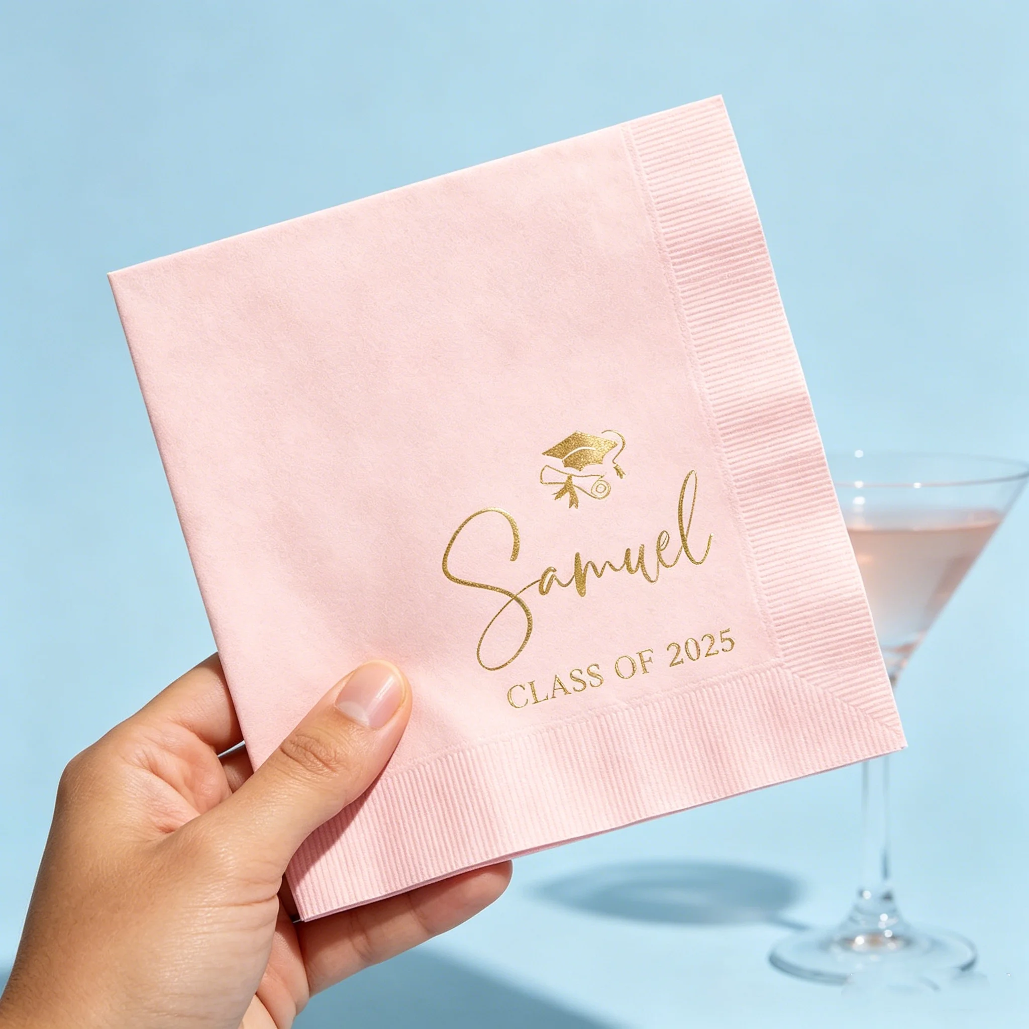 50pcs Personalized Graduation Cocktail Napkins, Custom Name & Class of 2025 Gold Foil Grad Cap Napkins, Navy Blue Party Decor fo
50pcs Personalized Graduation Cocktail Napkins, Custom Name & Class of 2025 Gold Foil Grad Cap Napkins, Navy Blue Party Decor fo