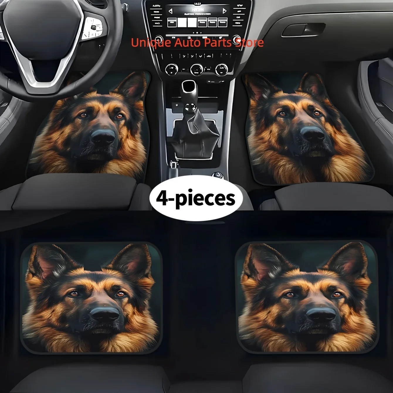 A Set of Four German Shepherd Printed Car Mats, Front And Rear Carpets, Suitable for Stylish Car Interior Protection for Cars, T
A Set of Four German Shepherd Printed Car Mats, Front And Rear Carpets, Suitable for Stylish Car Interior Protection for Cars, T