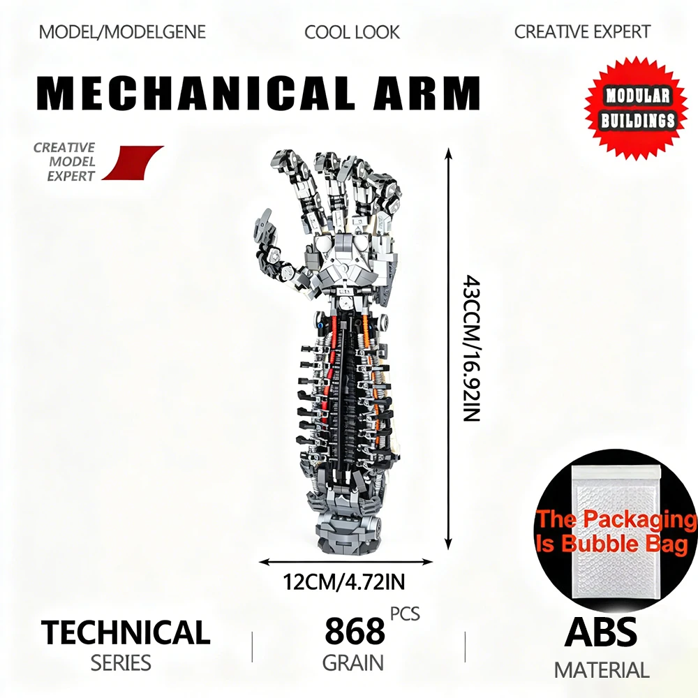 Mechanical Arm Building Blocks MOC Technical Robotic Arm Assembly Model Engineering Bricks Toy Creative Construction Gift Adult
Mechanical Arm Building Blocks MOC Technical Robotic Arm Assembly Model Engineering Bricks Toy Creative Construction Gift Adult