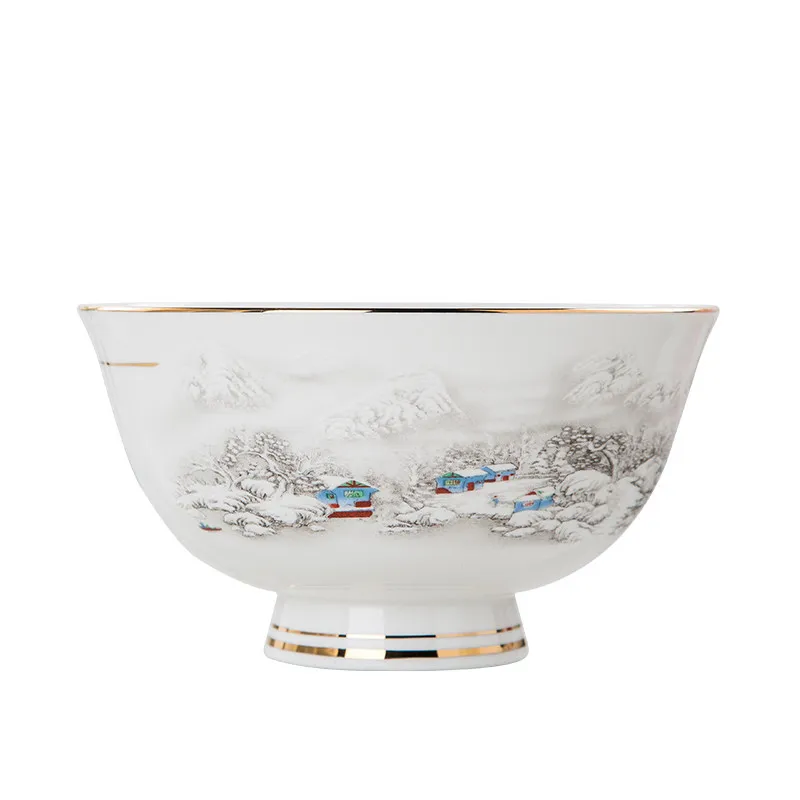 PYH Jingdezhen tracing Phnom Penh bone china eating high-grade ceramic anti-scalding rice small soup bowl
PYH Jingdezhen tracing Phnom Penh bone china eating high-grade ceramic anti-scalding rice small soup bowl