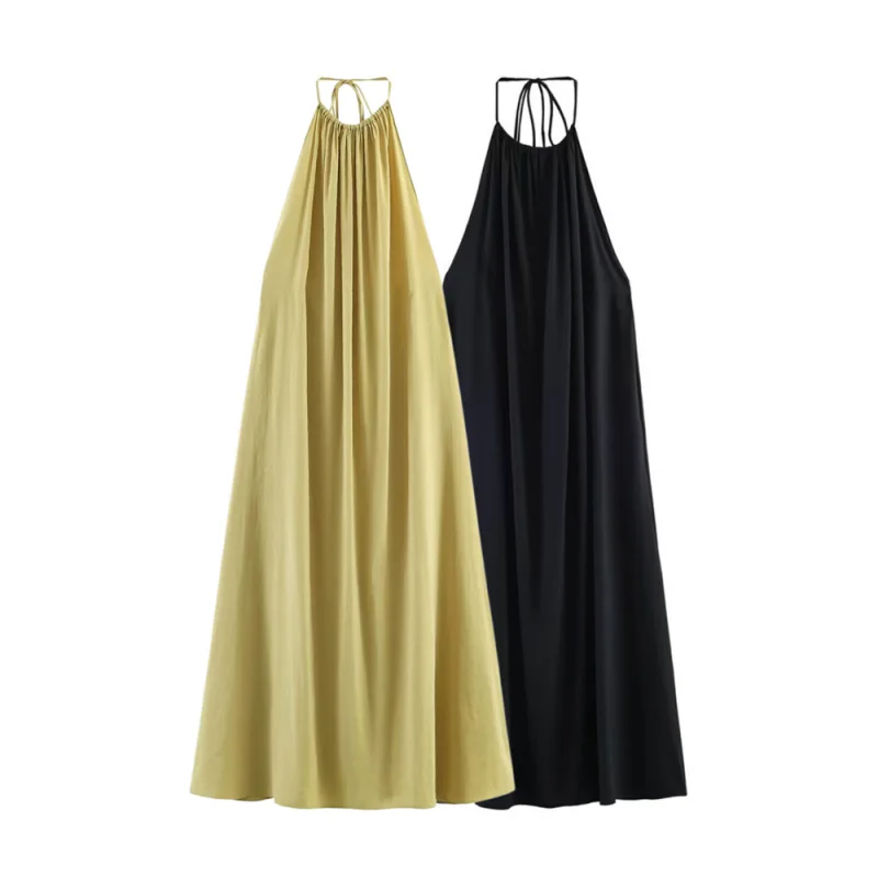 Withered Women's 2026 Summer Casual Wide Truffle Back Hanging Neck Collar Dress Party Dresses Vestidos Women's Dress
Withered Women's 2026 Summer Casual Wide Truffle Back Hanging Neck Collar Dress Party Dresses Vestidos Women's Dress