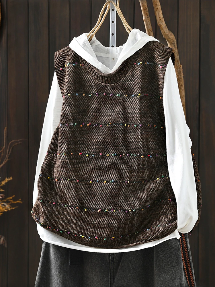 Women Casual Sweater Vests New Arrival 2026 Spring Vintage Style O-neck Loose Female Sleeveless Knitted Pullovers M2251
Women Casual Sweater Vests New Arrival 2026 Spring Vintage Style O-neck Loose Female Sleeveless Knitted Pullovers M2251