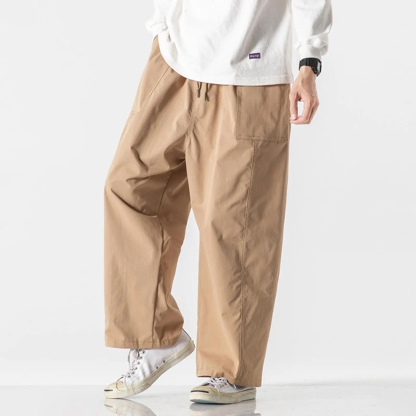 Medium Sized Men's Haren Pants Straight Leg Wide Leg Casual Trousers Neutral Khaki Color Pure Color Winter Collection
Medium Sized Men's Haren Pants Straight Leg Wide Leg Casual Trousers Neutral Khaki Color Pure Color Winter Collection