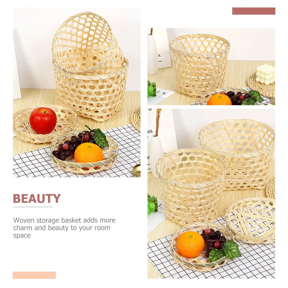 2 Pcs Bamboo Storage Basket Laundry Hamper Wicker Baskets Woven Hanging Fruit Flower Vegetable
2 Pcs Bamboo Storage Basket Laundry Hamper Wicker Baskets Woven Hanging Fruit Flower Vegetable