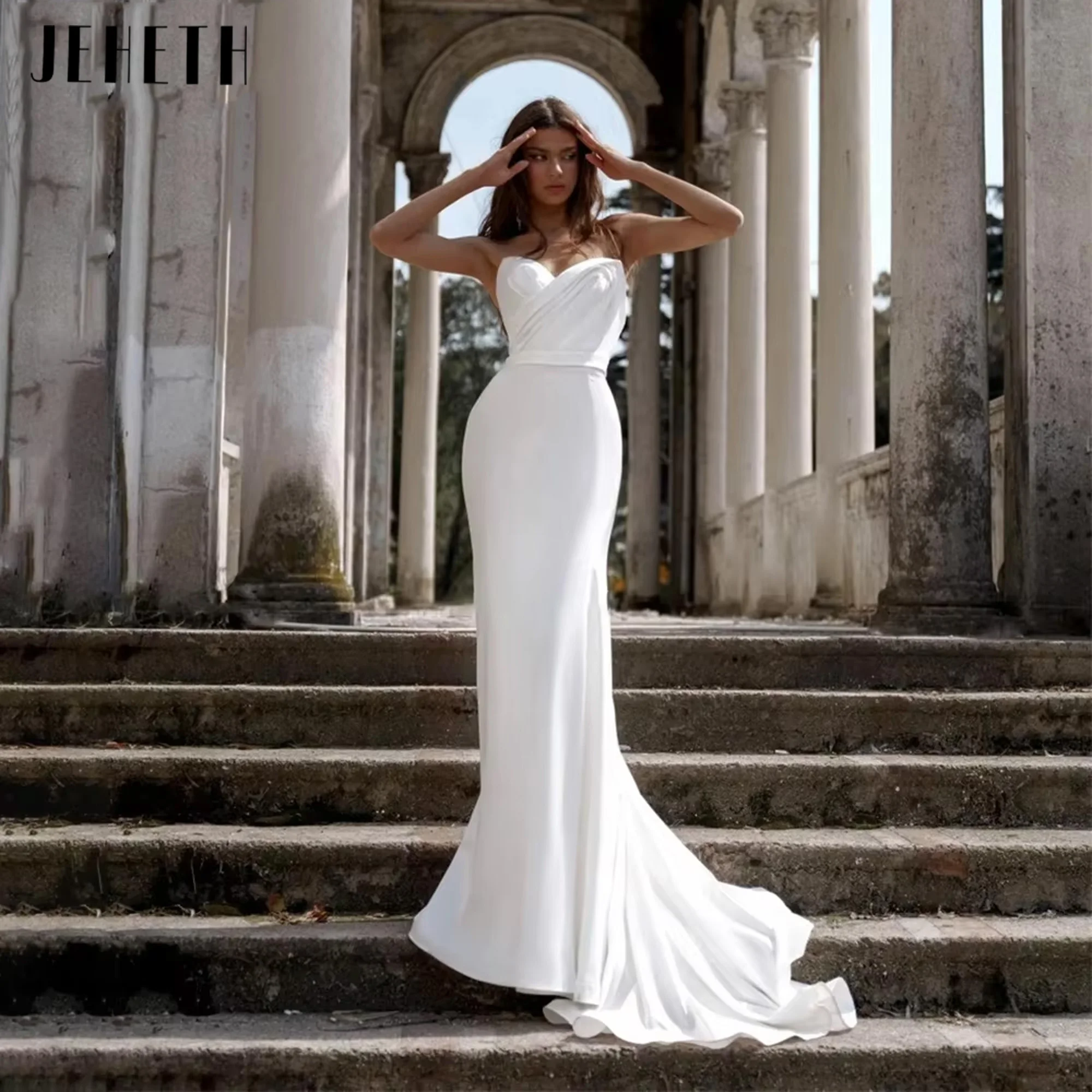 JEHETH Simple Mermaid Wedding Dresses for Women Sweetheart Floor-Length Sweep Train Bridal Dress Wedding Gown 2025 Customized
JEHETH Simple Mermaid Wedding Dresses for Women Sweetheart Floor-Length Sweep Train Bridal Dress Wedding Gown 2025 Customized