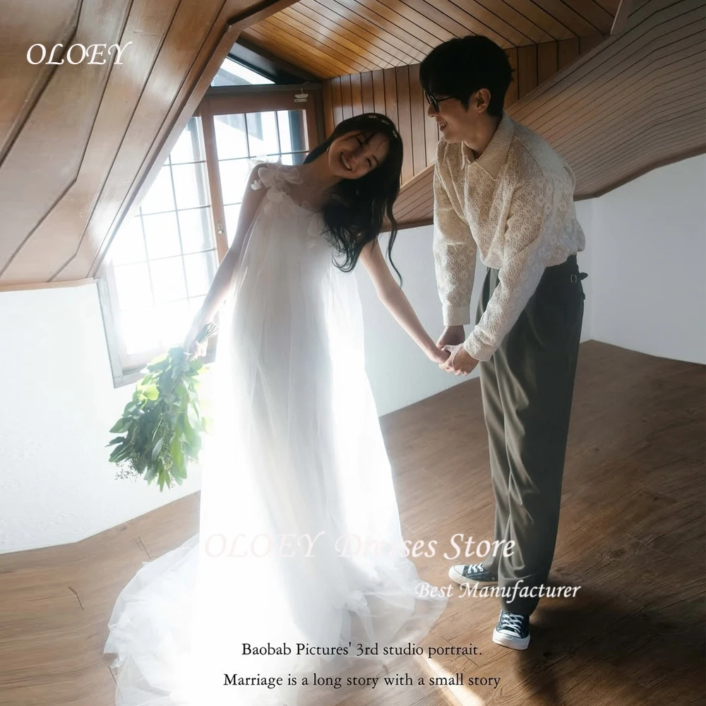 OLOEY Spaghetti Straps Soft Tulle A Line Wedding Dresses Korea Princess Prom Gowns Customized Wedding Photo Shoot Dresses
OLOEY Spaghetti Straps Soft Tulle A Line Wedding Dresses Korea Princess Prom Gowns Customized Wedding Photo Shoot Dresses