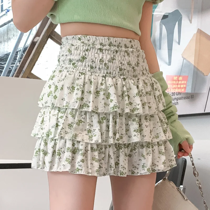 Многослойная плиссированная юбка из шифона с высокой талией, женская, с цветочным принтом, летняя, белая, на резинке, юбка-кейк
Многослойная плиссированная юбка из шифона с высокой талией, женская, с цветочным принтом, летняя, белая, на резинке, юбка-кейк