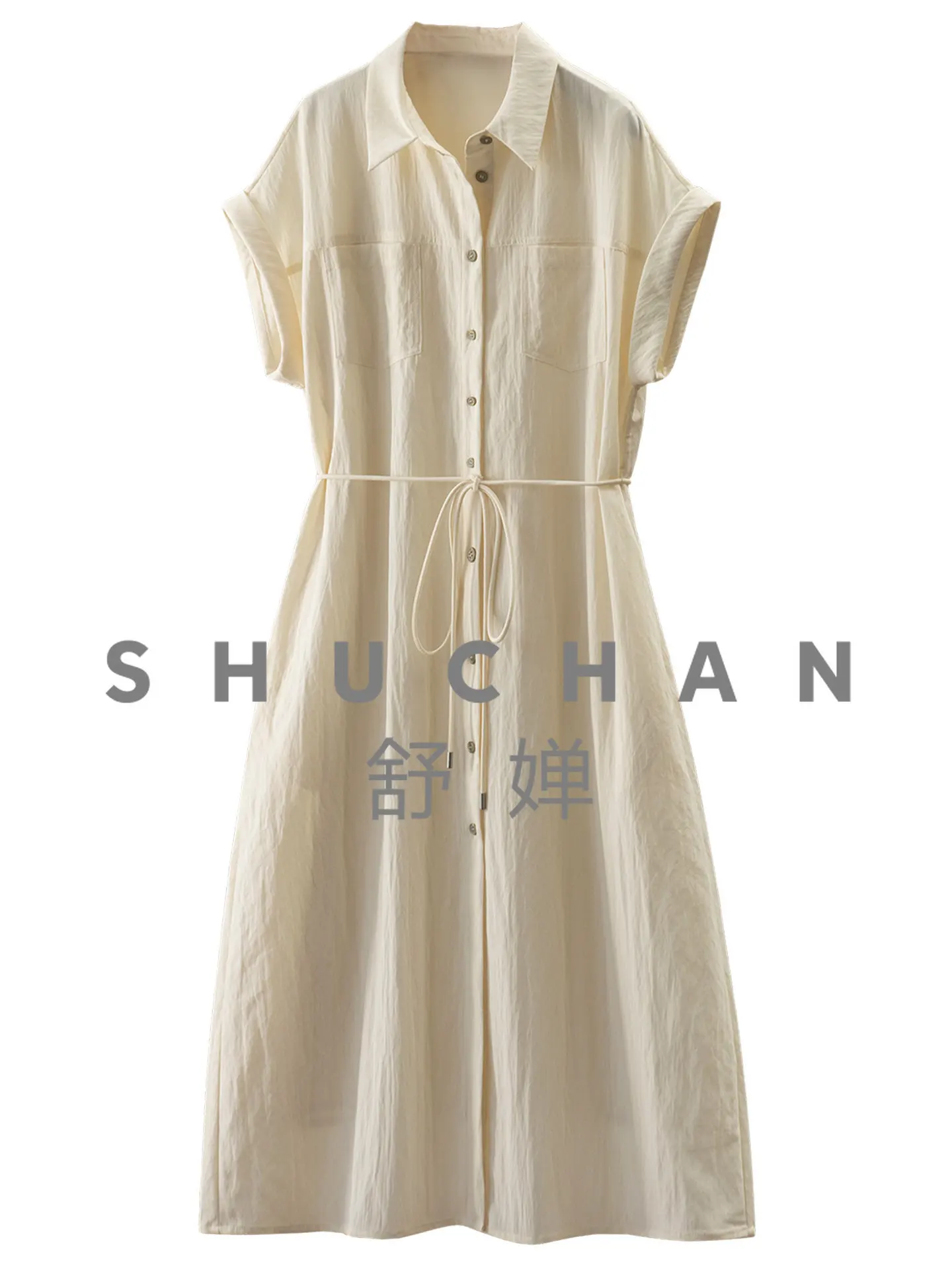 Classic Dresses Summer Pleated Vinegar Fiber Texture Lace-up Lapel Shirt Dress Women 19M5
Classic Dresses Summer Pleated Vinegar Fiber Texture Lace-up Lapel Shirt Dress Women 19M5