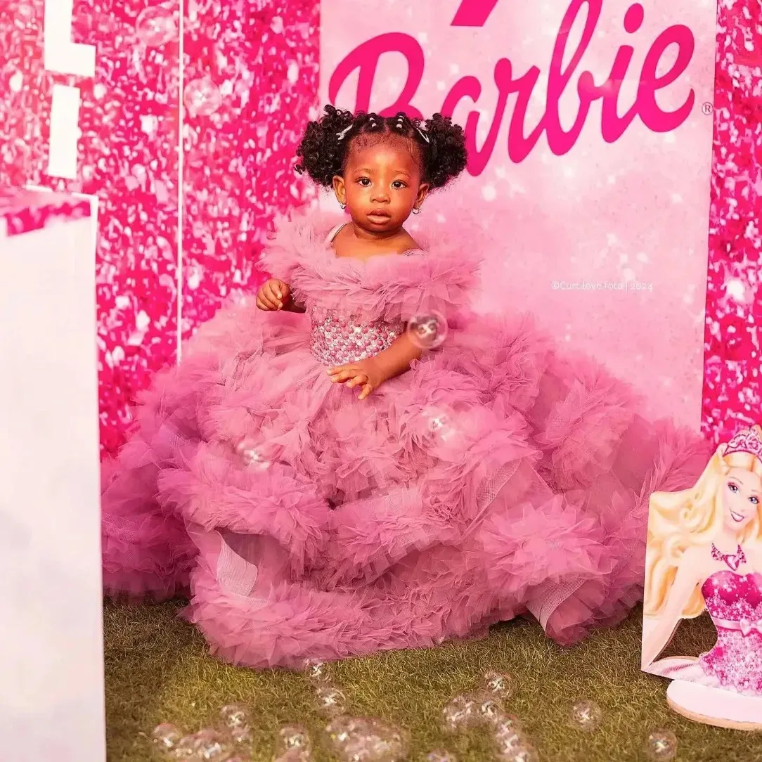 Pink Flower Girll Dress For Wedding Beaded Layered Girl Kids Birthday Party Gowns Ruffles Beauty Contest Dresses Customized
Pink Flower Girll Dress For Wedding Beaded Layered Girl Kids Birthday Party Gowns Ruffles Beauty Contest Dresses Customized