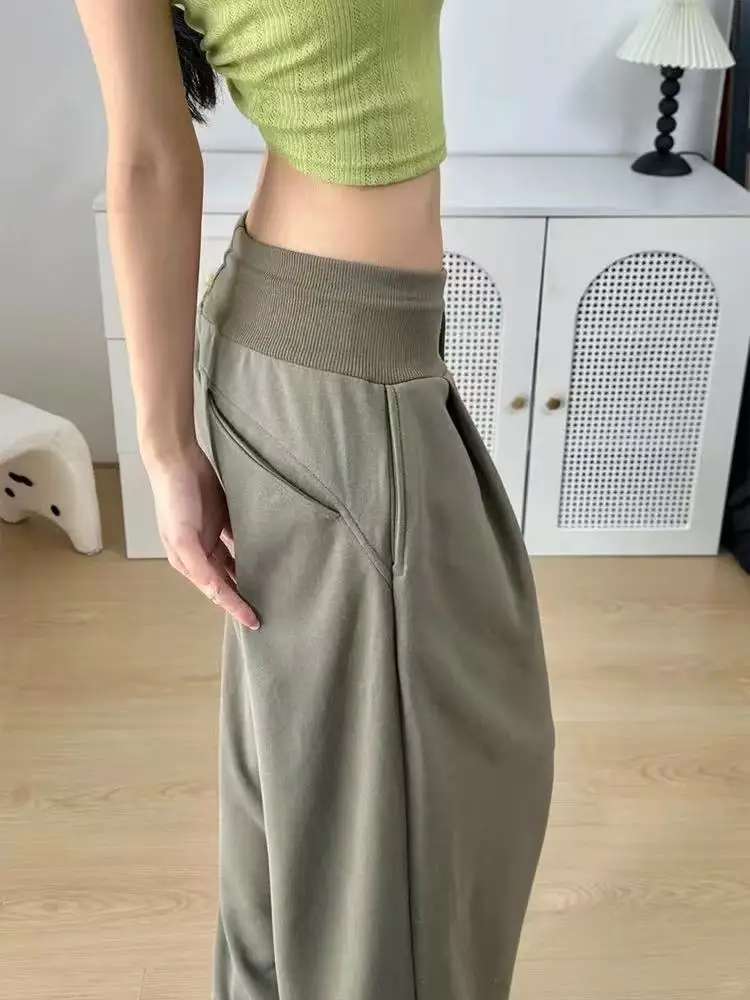 Military Green Wide Leg Pants Women's Spring Autumn 2025 New plus Size High Waist Drapey Straight Casual Sports Trousers
Military Green Wide Leg Pants Women's Spring Autumn 2025 New plus Size High Waist Drapey Straight Casual Sports Trousers