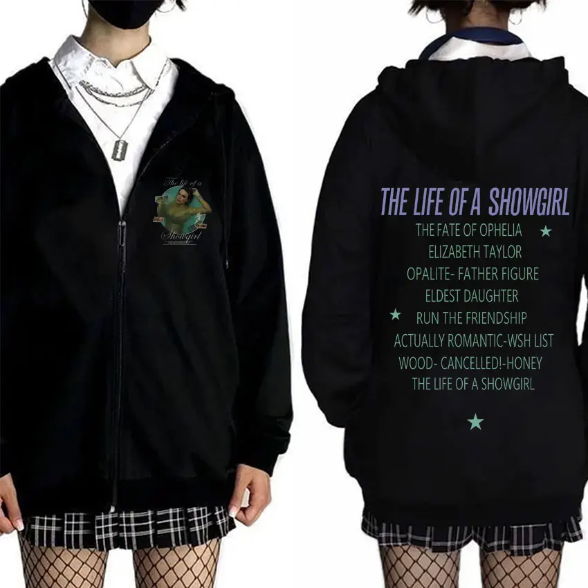 The Life of A Showgirl 2025 Merch Zipper Hoodies Men Women Hip Hop Fashion Zip Up Jacket Unisex Oversized Zip Up Sweatshirt Coat
The Life of A Showgirl 2025 Merch Zipper Hoodies Men Women Hip Hop Fashion Zip Up Jacket Unisex Oversized Zip Up Sweatshirt Coat