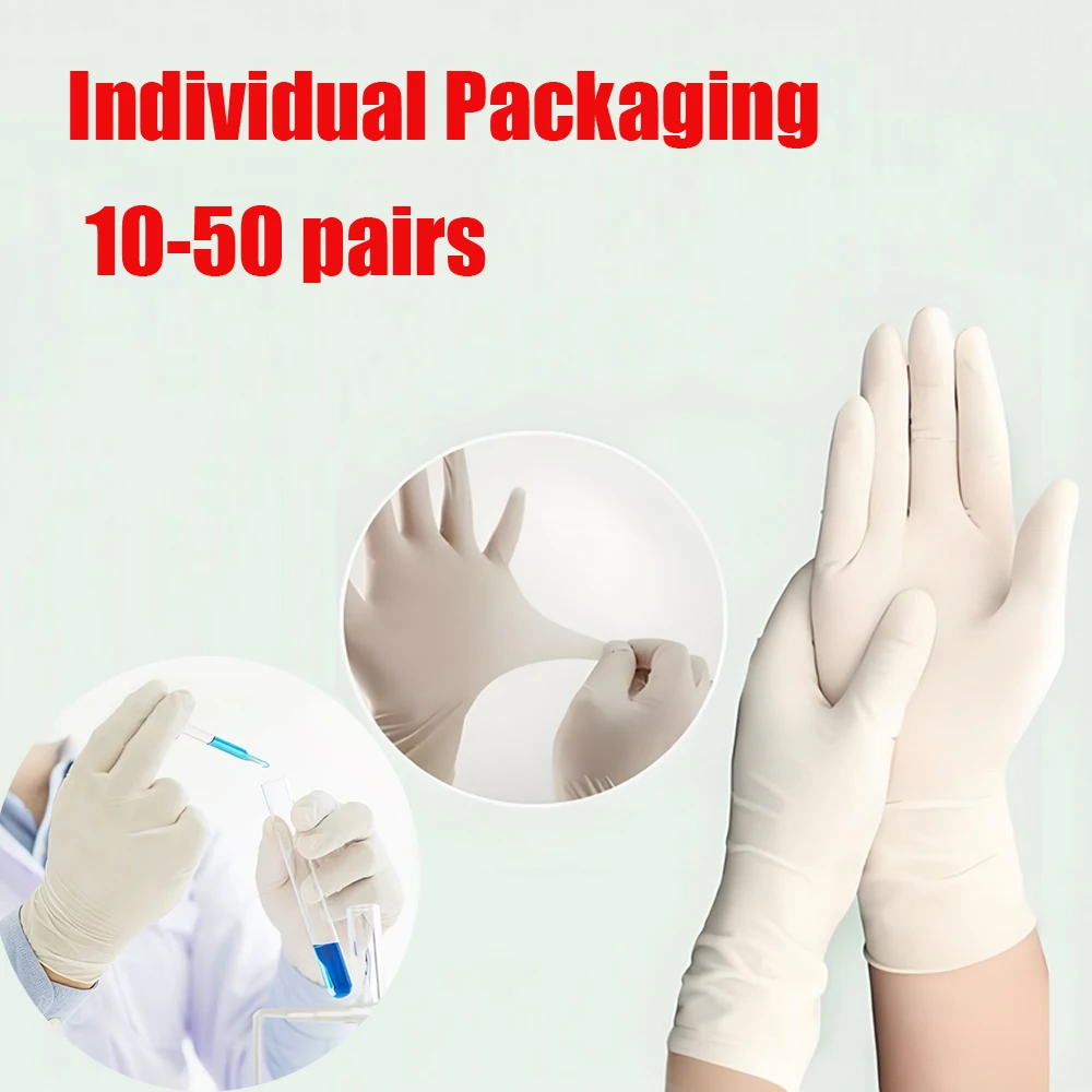10-100pairs Disposable Medical Sterile Rubber Examination Gloves For Household Hospital Clinic Examine The Patient Powder Free
10-100pairs Disposable Medical Sterile Rubber Examination Gloves For Household Hospital Clinic Examine The Patient Powder Free