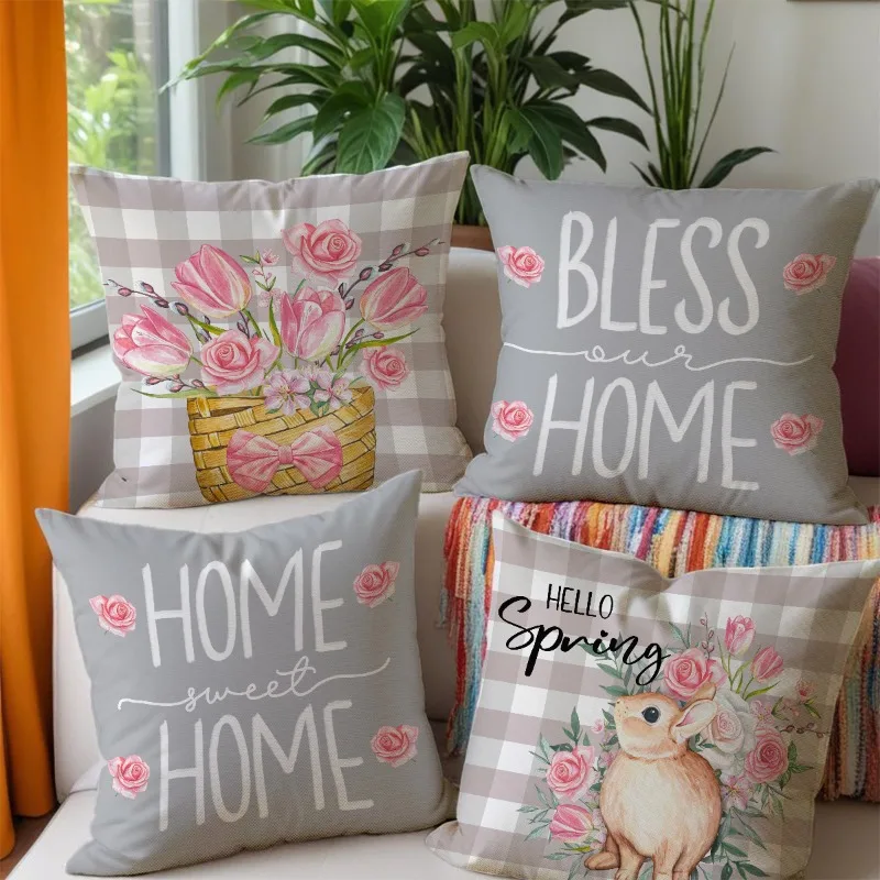Easter Pillow Covers 45x45cm- Home Party Decor Throw Pillow Case for Living Room Car, Easter Decoration for The Home,Set of 4
Easter Pillow Covers 45x45cm- Home Party Decor Throw Pillow Case for Living Room Car, Easter Decoration for The Home,Set of 4