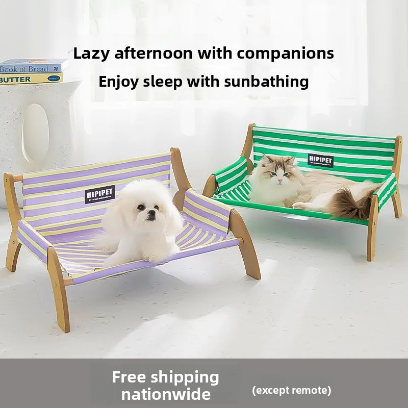 Four Seasons Elevated Cat Nest Dog Kennel Striped Recliner Solid Wood Sofa Spring Summer Chasing Ball Moisture-Proof Pet Bed
Four Seasons Elevated Cat Nest Dog Kennel Striped Recliner Solid Wood Sofa Spring Summer Chasing Ball Moisture-Proof Pet Bed