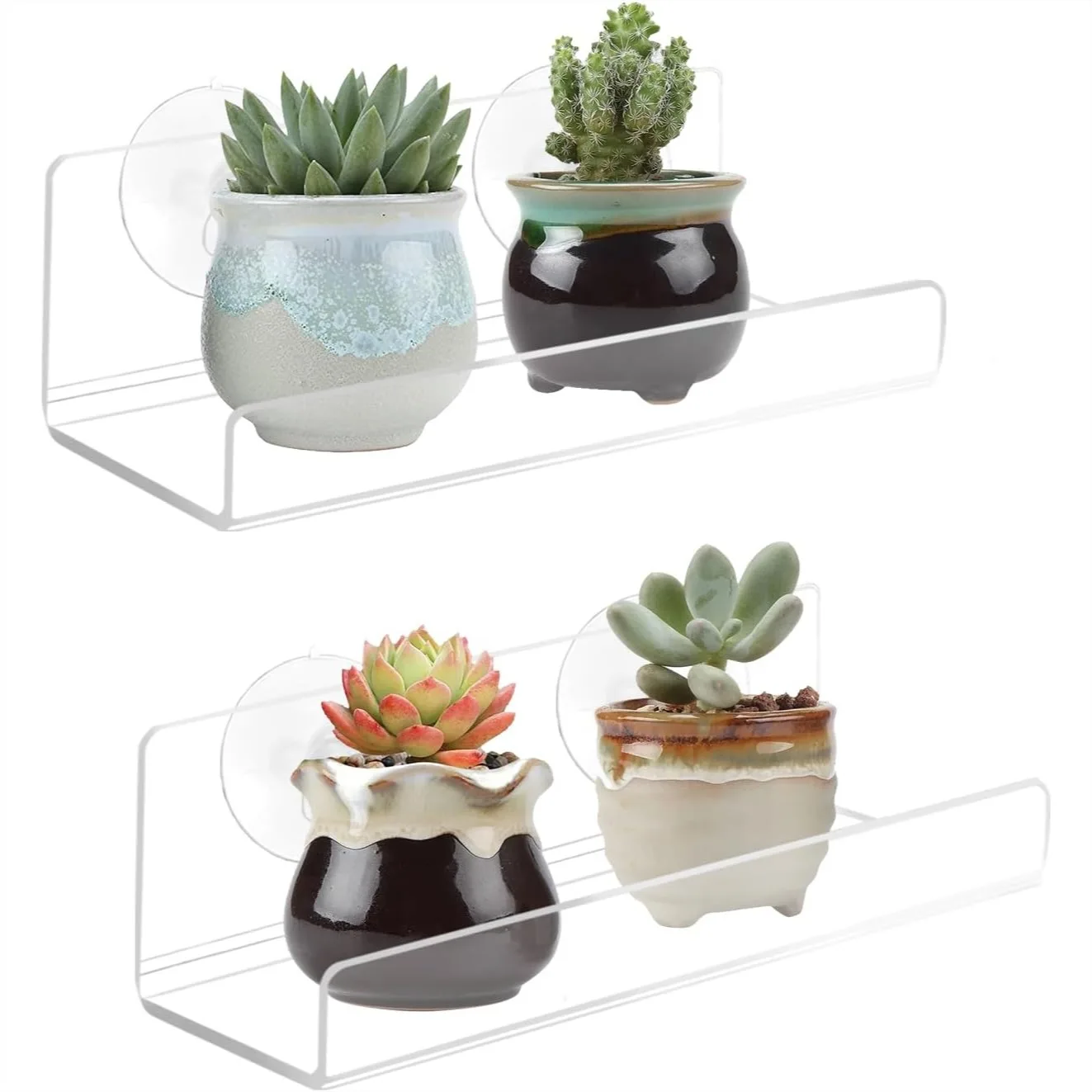 2-Pack 6" Clear Acrylic Window Mount Floating Shelf, No Drilling Suction Cup Shelves for Plants, Kitchen, Bathroom, 2 Inch
2-Pack 6" Clear Acrylic Window Mount Floating Shelf, No Drilling Suction Cup Shelves for Plants, Kitchen, Bathroom, 2 Inch