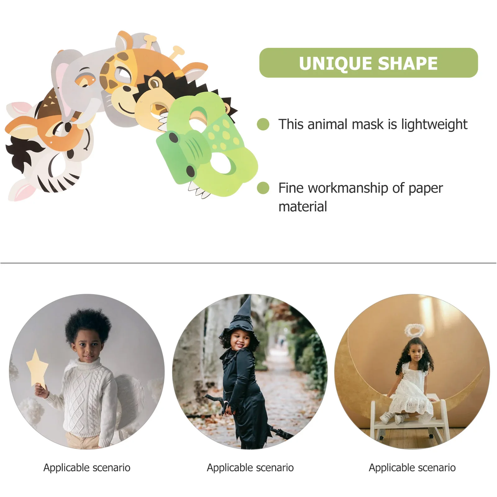 12Pcs Paper Animal Mask for Kids Animal Face Masks Reusable Lightweight Party Decorations Halloween Cosplay Props
12Pcs Paper Animal Mask for Kids Animal Face Masks Reusable Lightweight Party Decorations Halloween Cosplay Props