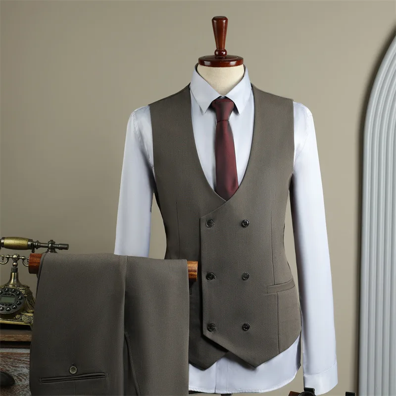 KIDWHXR Man Vest British Style Double-breasted V-neck Male Waistcoat Slim Breathable Versatile Business Casual Men Suit Vest
KIDWHXR Man Vest British Style Double-breasted V-neck Male Waistcoat Slim Breathable Versatile Business Casual Men Suit Vest