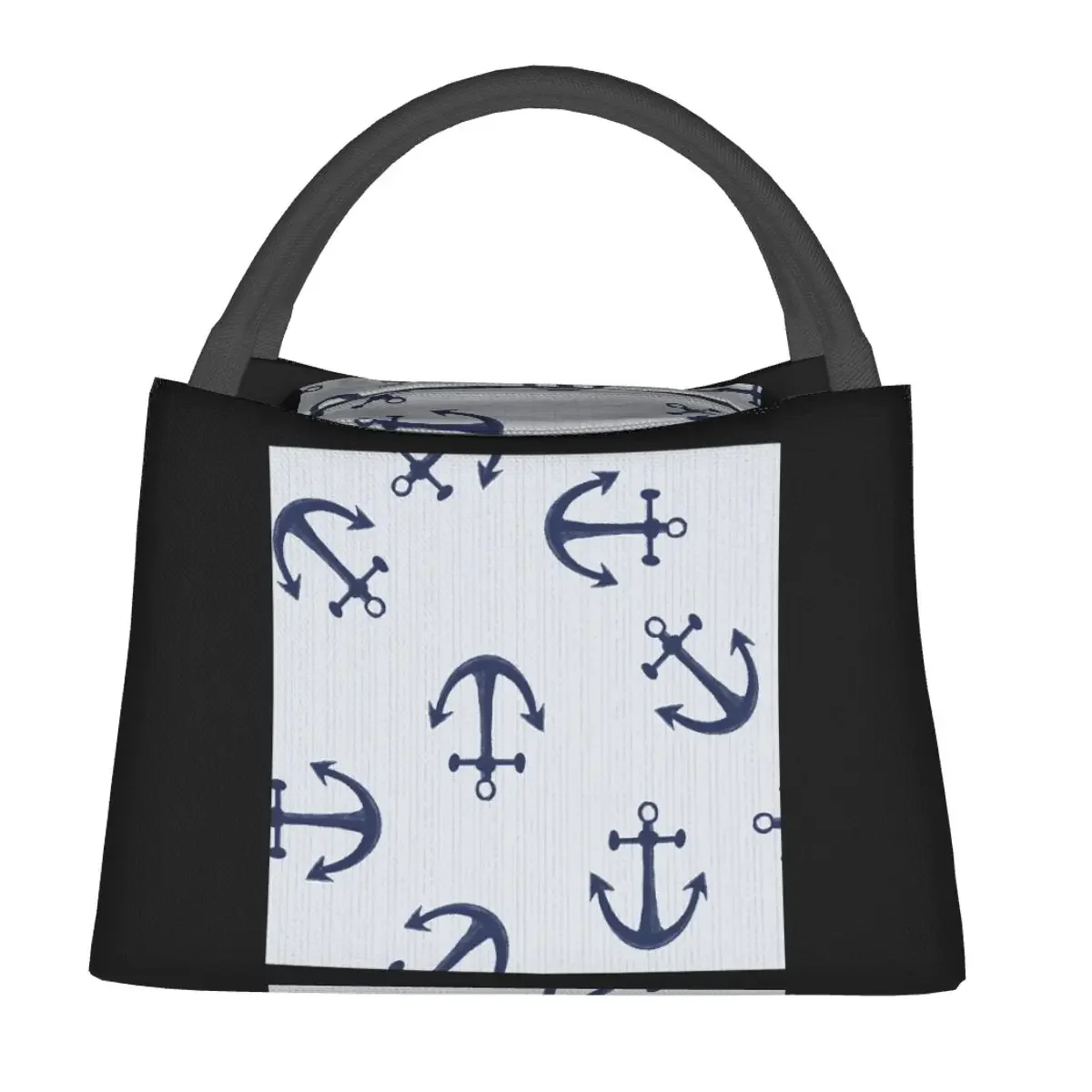 Морской узор синих якорей на светло-серых сумках для обеда Изолированная коробка для бенто Водонепроницаемая сумка-тоут для пикника Термосумка-холодильник
Морской узор синих якорей на светло-серых сумках для обеда Изолированная коробка для бенто Водонепроницаемая сумка-тоут для пикника Термосумка-холодильник