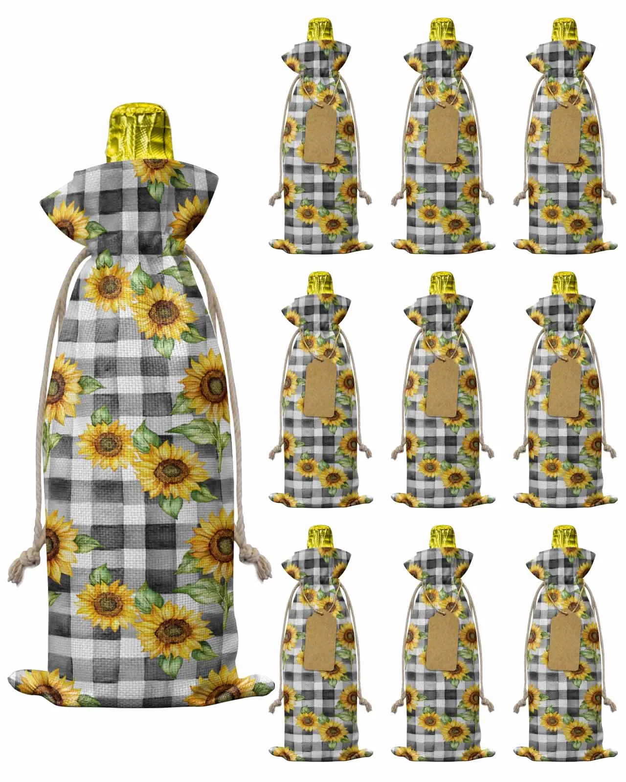 10pcs Wine Bottle Covers Country Sunflower Daisy Wine Holder Carrier Packaging Bag Wedding Party Decor Gift
10pcs Wine Bottle Covers Country Sunflower Daisy Wine Holder Carrier Packaging Bag Wedding Party Decor Gift