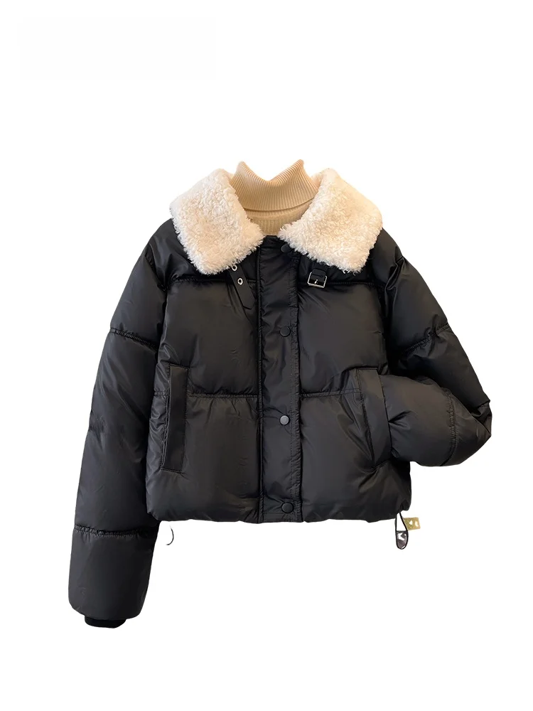 Warm Cotton Jaet High Collar Loose Women's plus Size Spring Casual Slimming Top Fat Sister Casual Outerwear Coat
Warm Cotton Jaet High Collar Loose Women's plus Size Spring Casual Slimming Top Fat Sister Casual Outerwear Coat