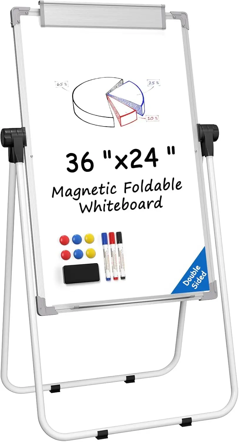 36" x 24" Double-Sided Dry Erase Board Flip Chart, Height Adjustable Foldable Portable for Home Office Classroom Teaching
36" x 24" Double-Sided Dry Erase Board Flip Chart, Height Adjustable Foldable Portable for Home Office Classroom Teaching
