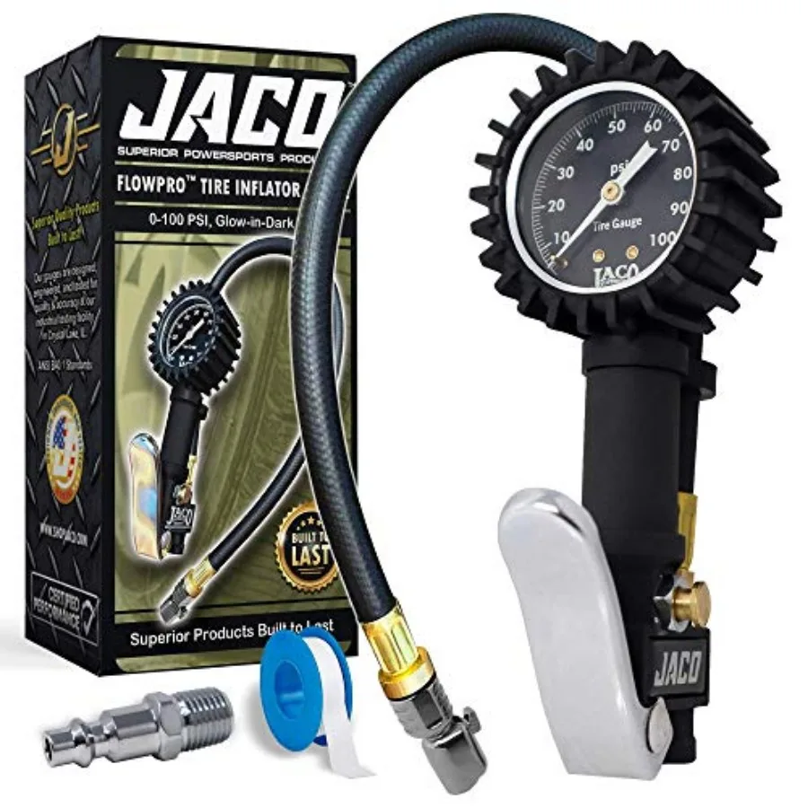 Насос для подкачки шин JACO FlowPro с манометром - 100 PSI
Насос для подкачки шин JACO FlowPro с манометром - 100 PSI