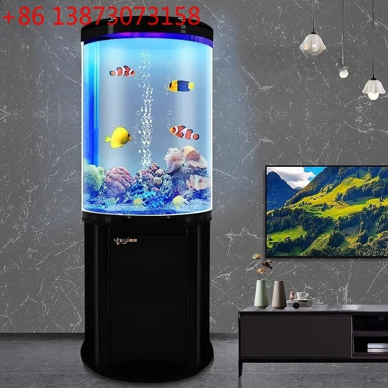 Fish tank small cylindrical vertical fish tank semi-round against the wall bottom filter glass aquarium free of water change
Fish tank small cylindrical vertical fish tank semi-round against the wall bottom filter glass aquarium free of water change
