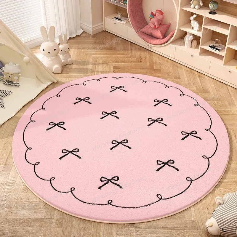Bow Pattern Round Living Room Carpet Girly Style Creative High-End Bedroom Rug Home Decor Sofa Coffee Table Floor Mat Tapis 러그
Bow Pattern Round Living Room Carpet Girly Style Creative High-End Bedroom Rug Home Decor Sofa Coffee Table Floor Mat Tapis 러그