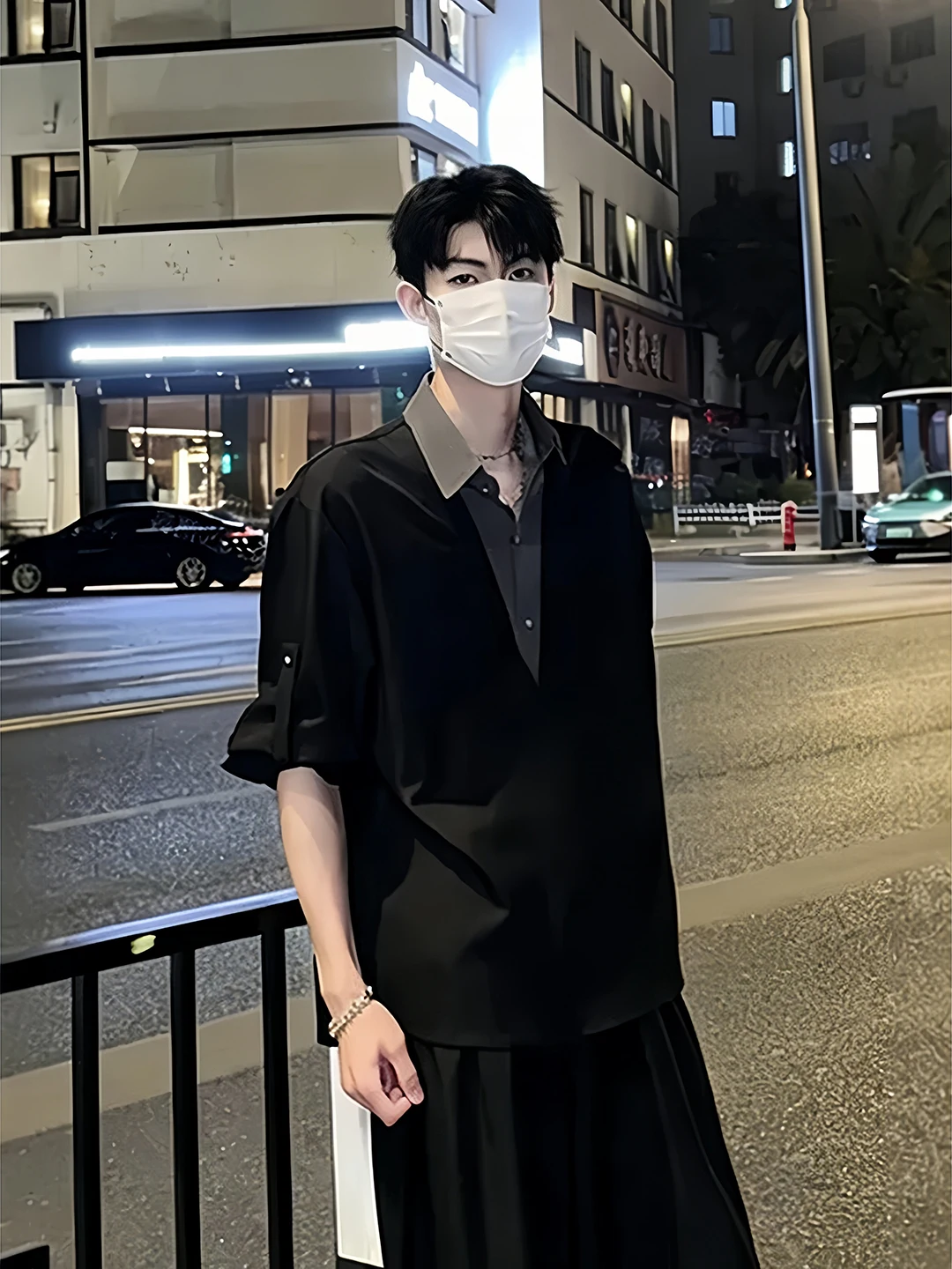 Black Long Sleeve Shirt Set Cleanfit Cuffed Seven-eighths Sleeve Men's Summer Casual Style Loose Fit Breathable Comfortable
Black Long Sleeve Shirt Set Cleanfit Cuffed Seven-eighths Sleeve Men's Summer Casual Style Loose Fit Breathable Comfortable